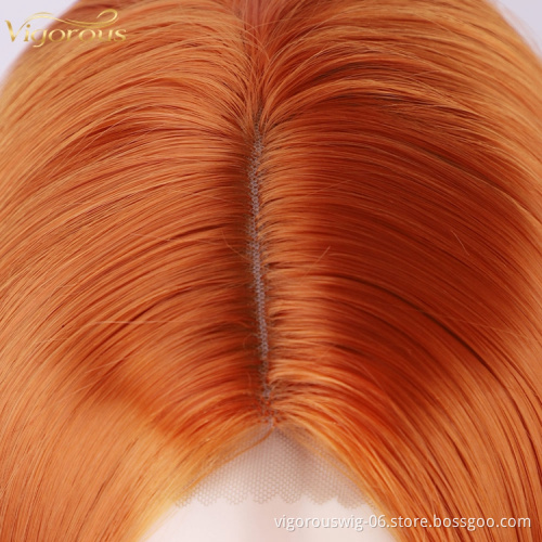 30inch Long Synthetic Hair Real Natural For Women Soft Smooth Tangle-Free Straight Lace Wig Elastic Strap Comfort Adjustable Hat